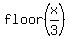 floor%28x%2F3%29