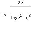 fx=2x%2Flog%28x%5E2%2By%5E2%29