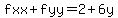fxx%2Bfyy=2%2B6y