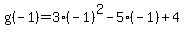 g%28-1%29=+3%28-1%29%5E2-5%28-1%29%2B4