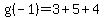 g%28-1%29=+3%2B5%2B4