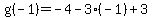 g%28-1%29=-4-3%28-1%29%2B3