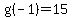 g%28-1%29=15