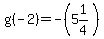 g%28-2%29=-%285%261%2F4%29
