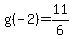 g%28-2%29+=+11%2F6
