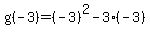 g%28-3%29=%28-3%29%5E2-3%28-3%29