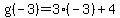 g%28-3%29+=+3%28-3%29%2B4