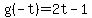 g%28-t%29=2t-1