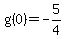 g%280%29=-5%2F4