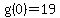 g%280%29=19