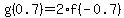 g%280.7%29=2%2Af%28-0.7%29