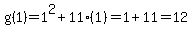 g%281%29=1%5E2%2B11%281%29=1%2B11=12