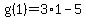 g%281%29=3%2A1-5