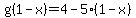 g%281-x%29+=+4-5%281-x%29