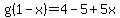 g%281-x%29+=+4-5%2B5x