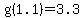 g%281.1%29=3.3