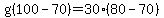 g%28100-70%29=30%2880-70%29