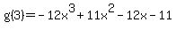 g%283%29=-12x%5E3+%2B+11x%5E2+-+12x+-+11