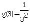 g%283%29=1%2F3%5E2
