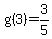 g%283%29=3%2F5