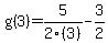 g%283%29=5%2F2%283%29-3%2F2