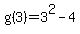 g%283%29+=3%5E2-4