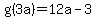 g%283a%29+=+12a-3