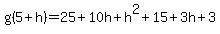 g%285%2Bh%29=25%2B10h%2Bh%5E2%2B15%2B3h%2B3
