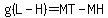 g%28L-H%29=MT-MH