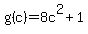 g%28c%29=8c%5E2+%2B+1