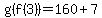 g%28f%283%29%29=160%2B7