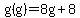 g%28g%29=8g%2B8