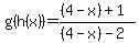 g%28h%28x%29%29=%28%284-x%29%2B1%29%2F%28%284-x%29-2%29