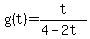 g%28t%29+=+t%2F%284-2t%29