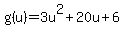 g%28u%29=3u%5E2%2B20u%2B6