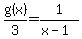 g%28x%29%2F3=1%2F%28x-1%29