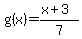 g%28x%29=%28x%2B3%29%2F7