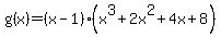 g%28x%29=%28x-1%29%28x%5E3%2B2x%5E2%2B4x%2B8%29