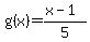 g%28x%29=%28x-1%29%2F5
