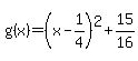 g%28x%29=%28x-1%2F4%29%5E2%2B15%2F16
