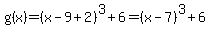 g%28x%29=%28x-9%2B2%29%5E3%2B6=%28x-7%29%5E3%2B6