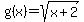 g%28x%29=+sqrt%28x%2B2%29+