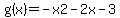 g%28x%29=-x2+-+2x+-+3