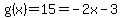 g%28x%29=15=-2x-3