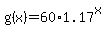 g%28x%29=60%2A1.17%5Ex