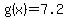 g%28x%29=7.2