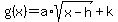 g%28x%29=a%2Asqrt%28x-h%29%2Bk