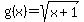 g%28x%29=sqrt%28x%2B1%29