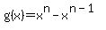 g%28x%29=x%5En-x%5E%28n-1%29