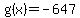 g%28x%29+=+-647